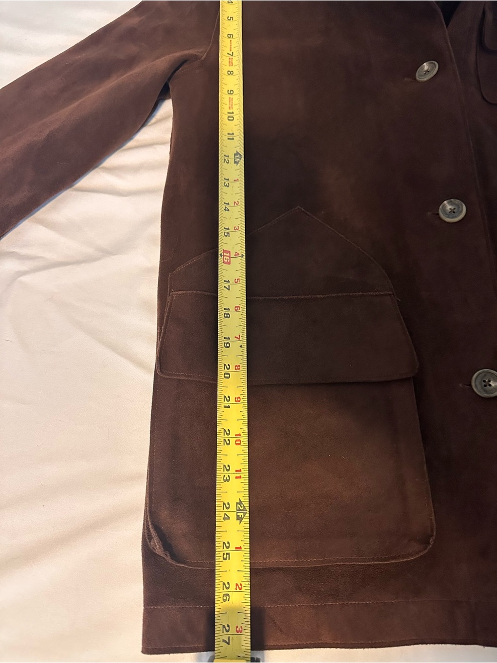 Women’s Lauren (Ralph Lauren) Brown Faux suede, Unlined Barn Jacket coat Sz S - Picture 4 of 5